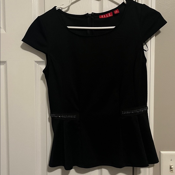 Elle Tops - Elle Black Cap Sleeve Top
